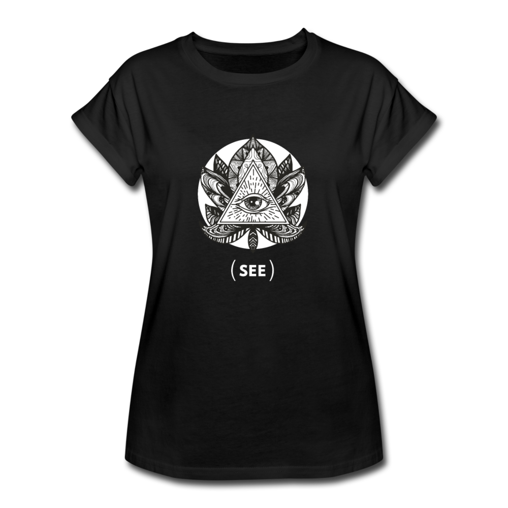 "I SEE" WOMEN'S TEE - black