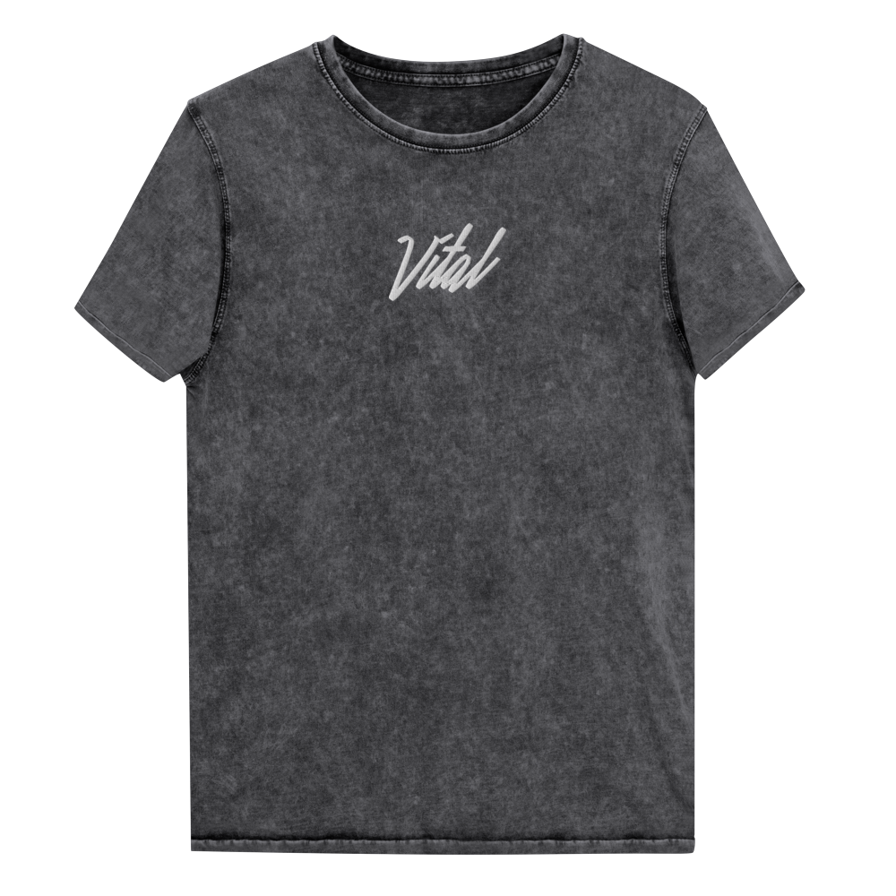 VITAL EMBROIDERED DENIM TEE